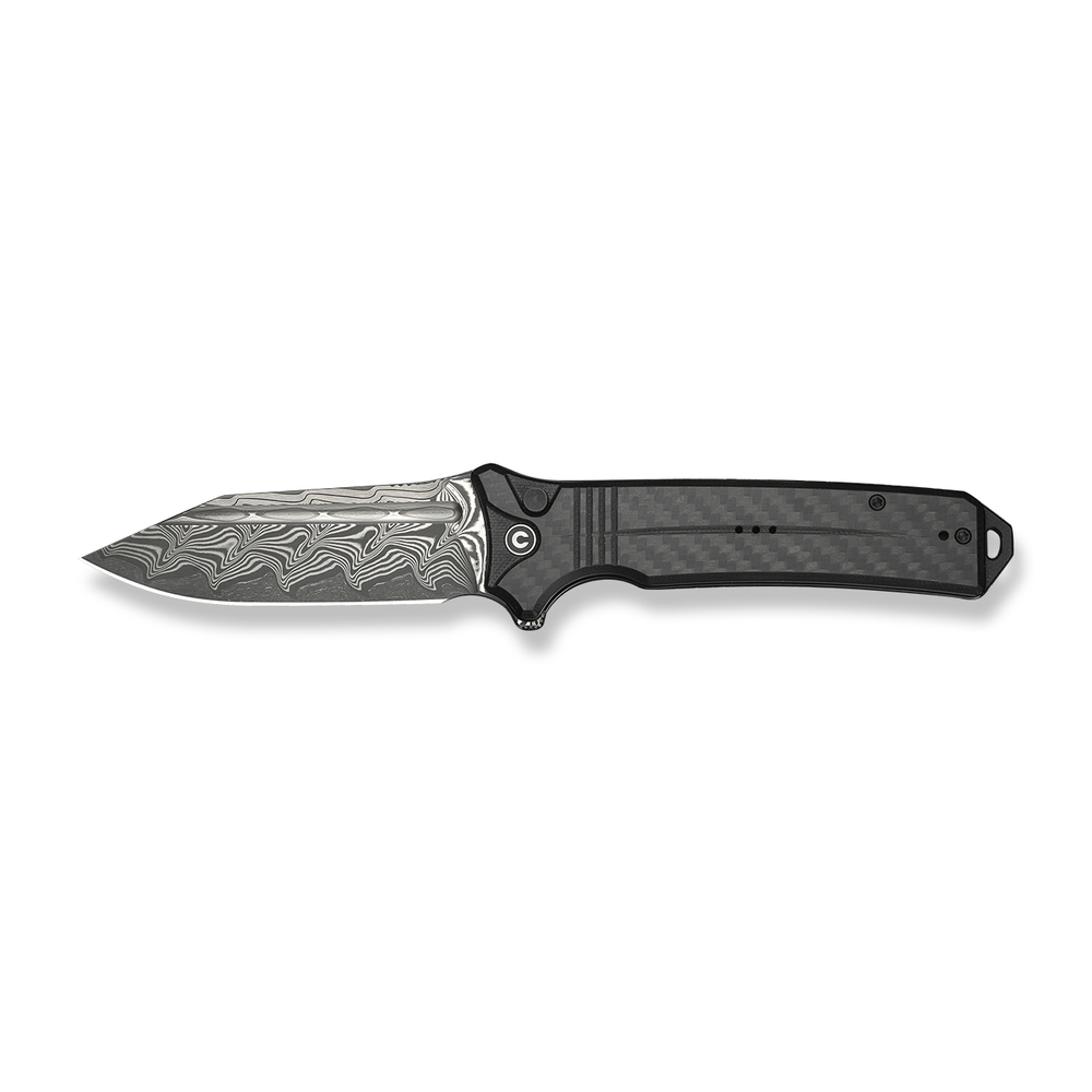 Нож складной туристический Civivi Neurohaptic, (9.5 см) Damascus / Carbon Fiber & G10